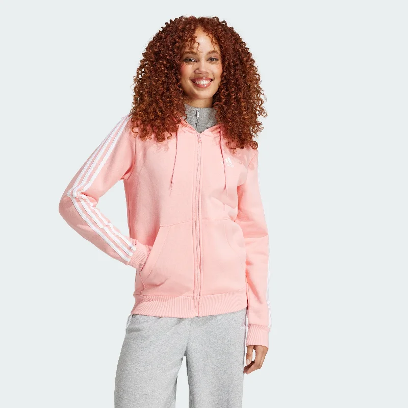 Clothes For Sale Women's adidas Essentials 3-Stripes Full-Zip Fleece Hoodie