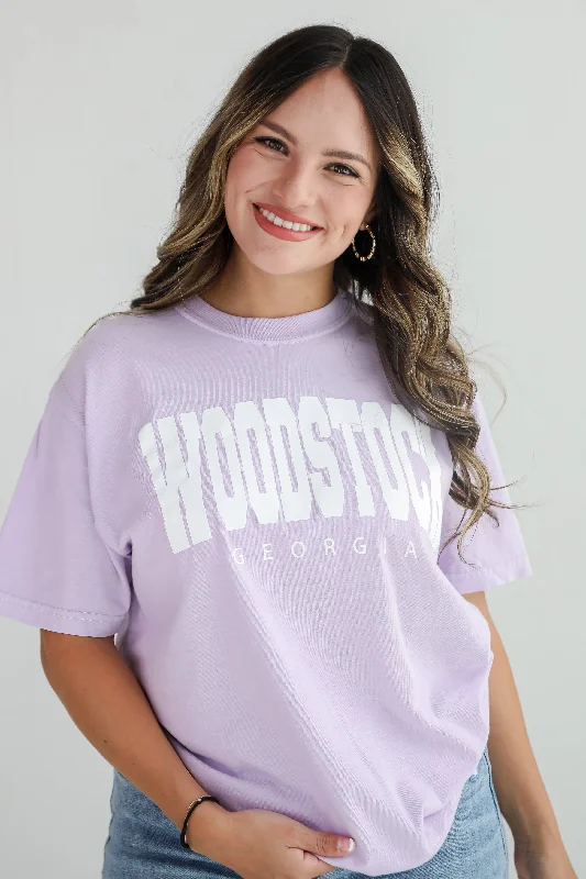 Women's Versatile Apparel Lavender Woodstock Georgia Tee