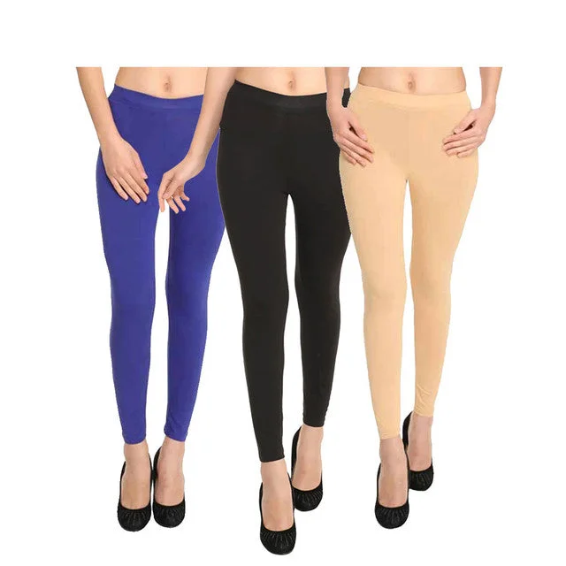 Chic Outfits HiFlyers Women Ankle Length Leggings Pack Of 3