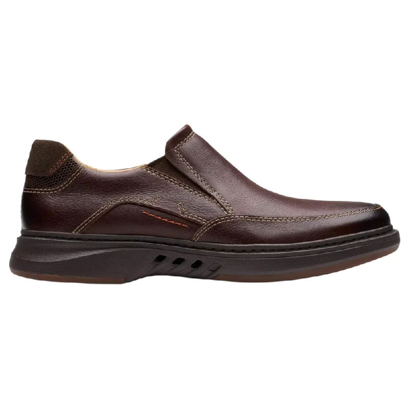Men's All-Season Boots Clarks Un Briley Step Mahogany Leather Loafer (Men's)