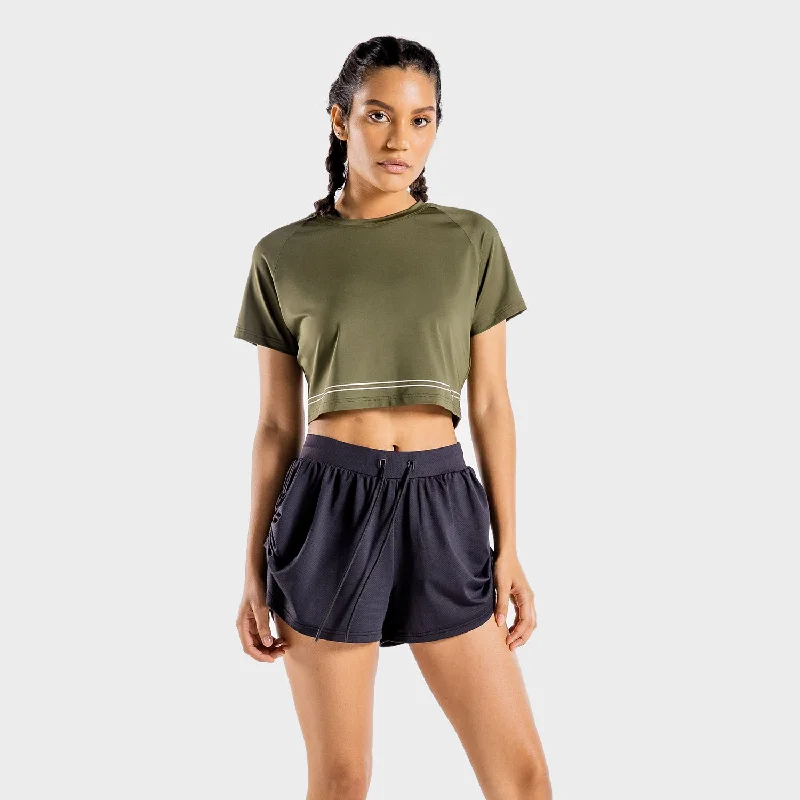 Women's Apparel Flux Crop Tee - Khaki