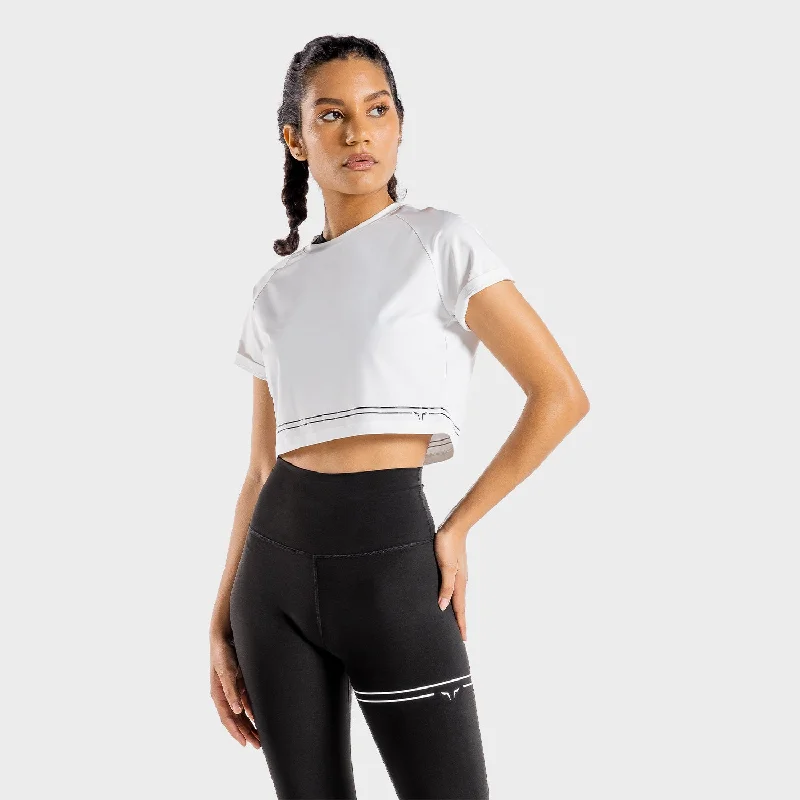 Women's Clothing Online Flux Crop Tee - White