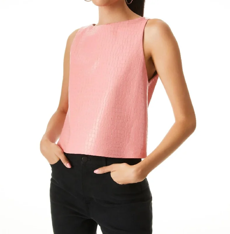 Best Boutiques Online Amal Boxy Tank Top In Rose