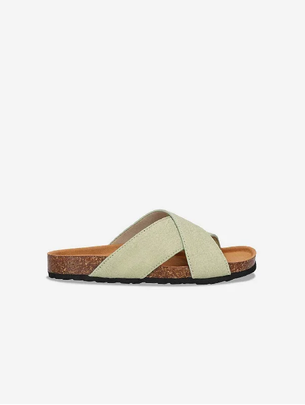 Men's Comfortable Shoes Samui Unisex Piñatex Vegan Leather Sandals | Green