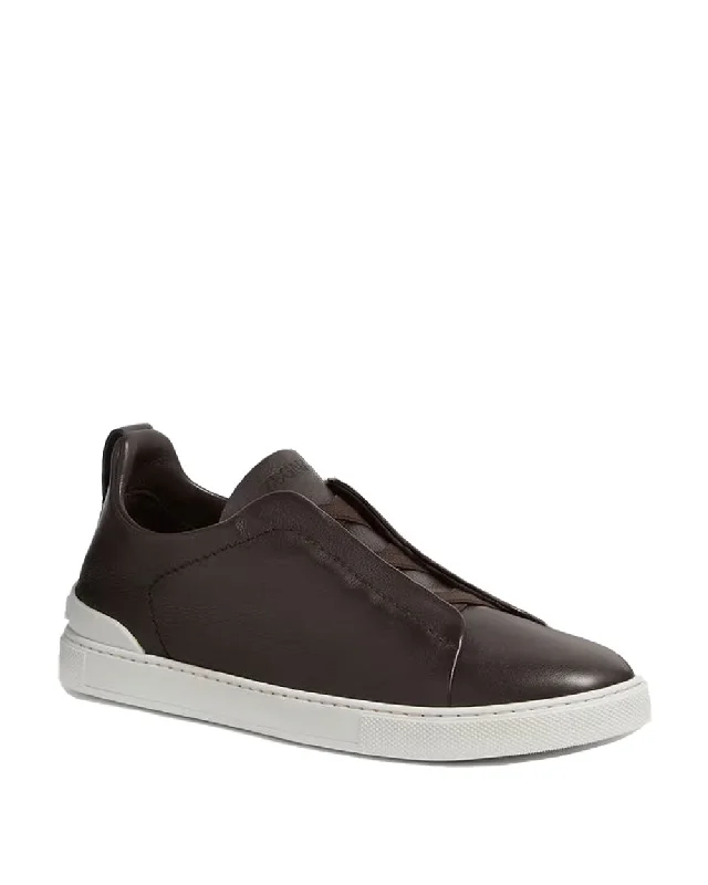Men's Casual Boots Triple Stitch Secondskin Sneakers in Chocolate