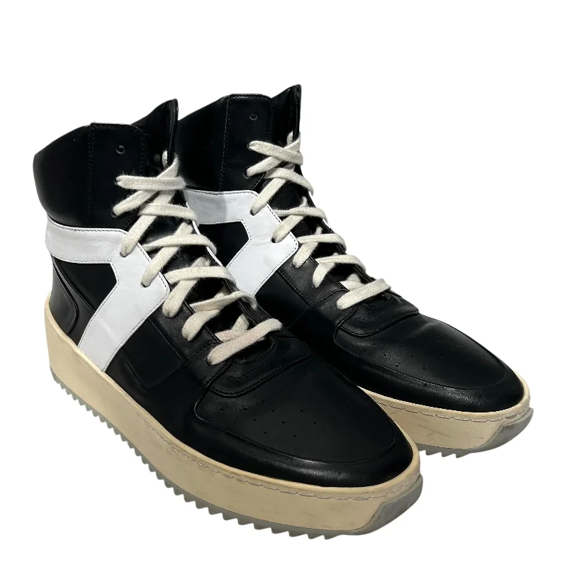 Men's High-Quality Shoes FEAR OF GOD/Hi-Sneakers/US 10/Leather/BLK/