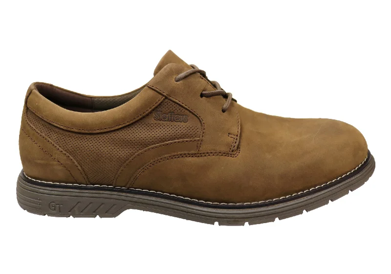 Men's Cozy Boots Slatters Monaco Brumby Mens Comfortable Leather Lace Up Shoes