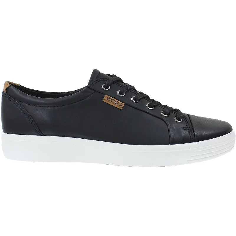 Men's Shock-Absorbing Shoes Men's Ecco Soft 7 Sneaker Black Leather