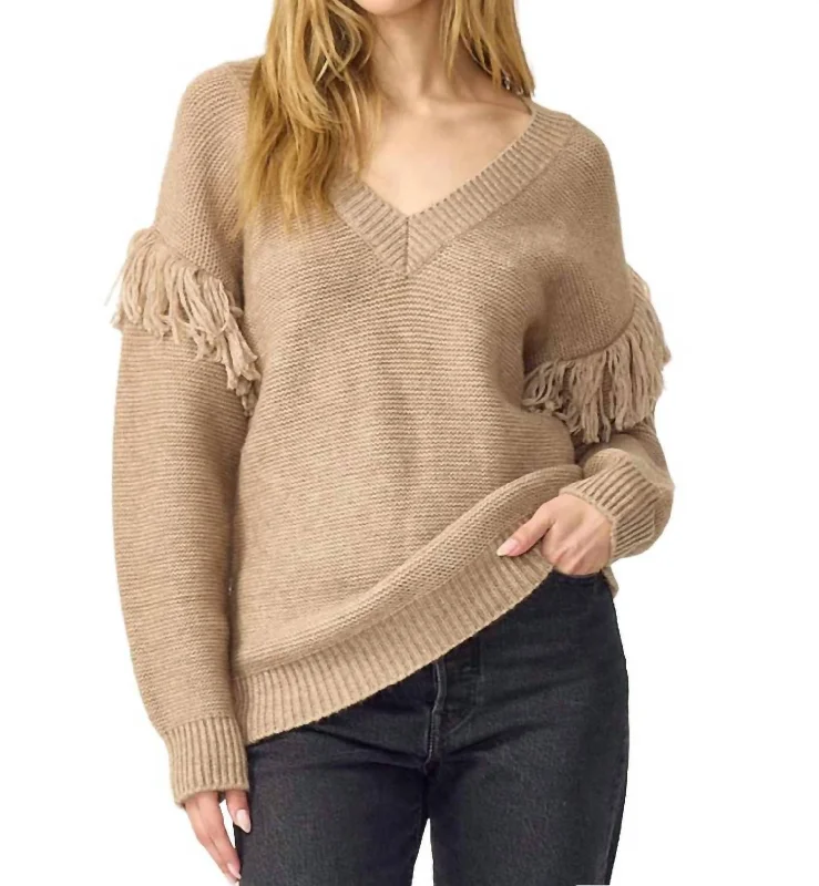 Women's Clothes Anderson Fringed Tunic In Oat