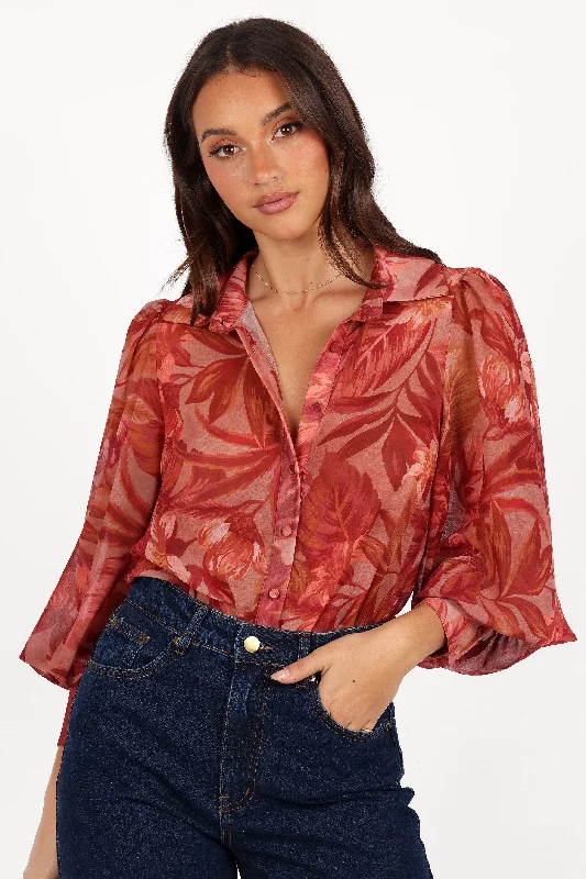 Sporty Streetwear Fleetwood Blouse - Tropics