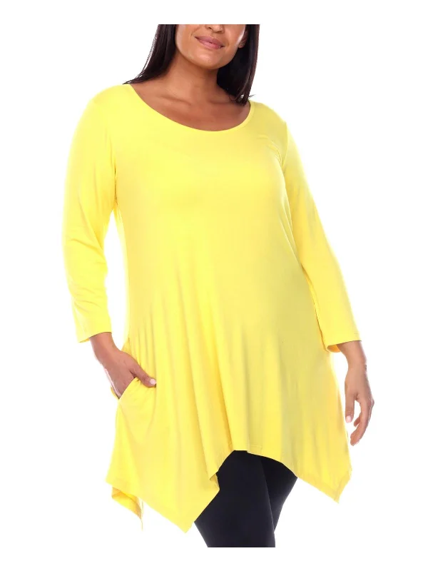 Women's Seasonal Apparel Plus Makayla Womens Flowy Flattering Tunic Top