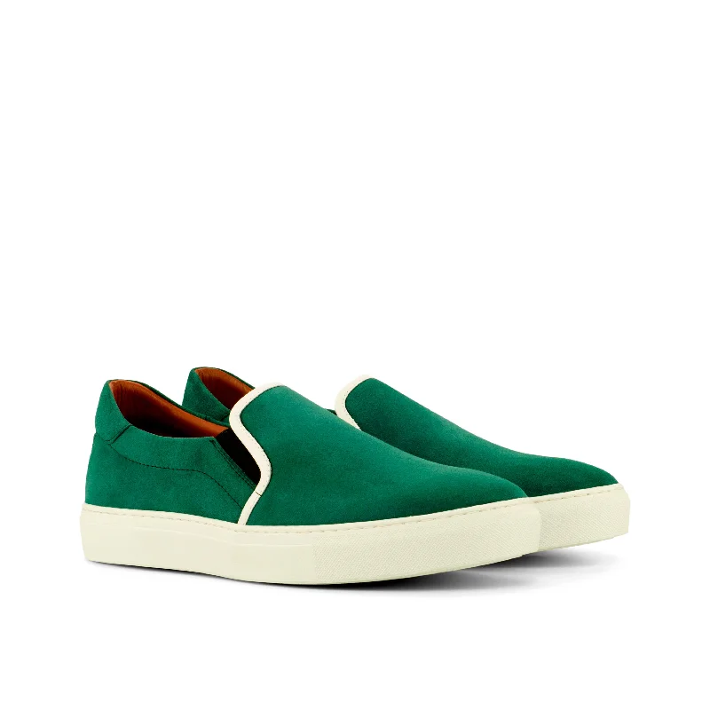 Men's Breathable Boots DapperFam Versado in Forest Men's Italian Suede Slip On