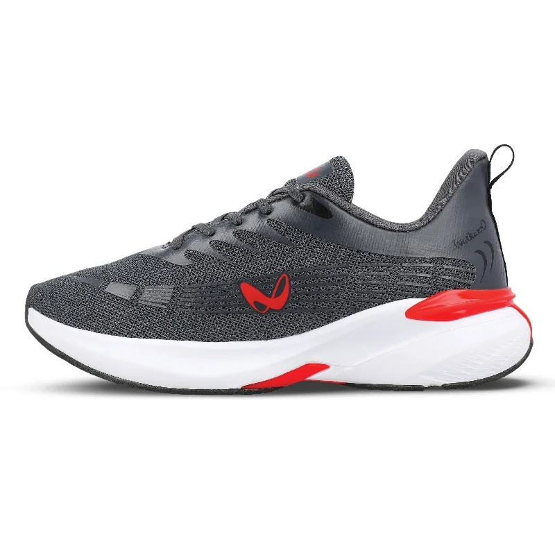 Elegant Shoes For Formal Events Walkaroo Running Shoes for Men  - WS9096 Grey Red
