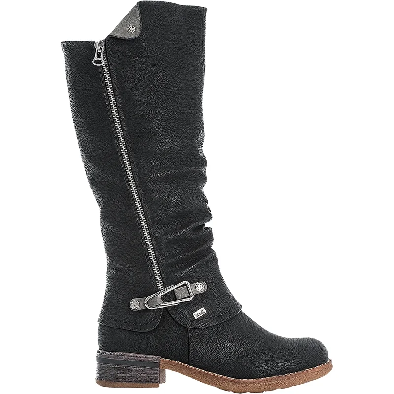 Men's Temperature-Regulating Boots Women's Rieker 94652-00 Fabrizia Black Synthetic