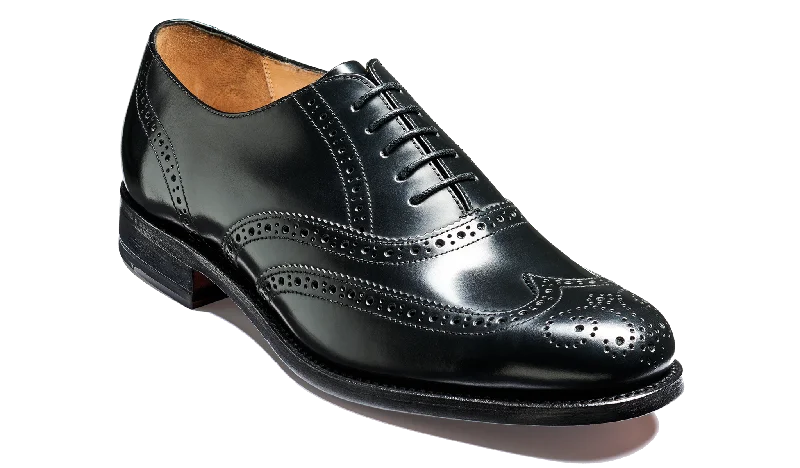 Men's Soft Shoes Glasgow - Black Hi-Shine