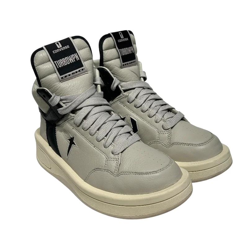 Men's Lightweight Boots Rick Owens/CONVERSE/Hi-Sneakers/US 8.5/Leather/SLV/TURBOWPN Men's Lightweight Boots Rick Owens/CONVERSE/Hi-Sneakers/US 8.5/Leather/SLV/TURBOWPN