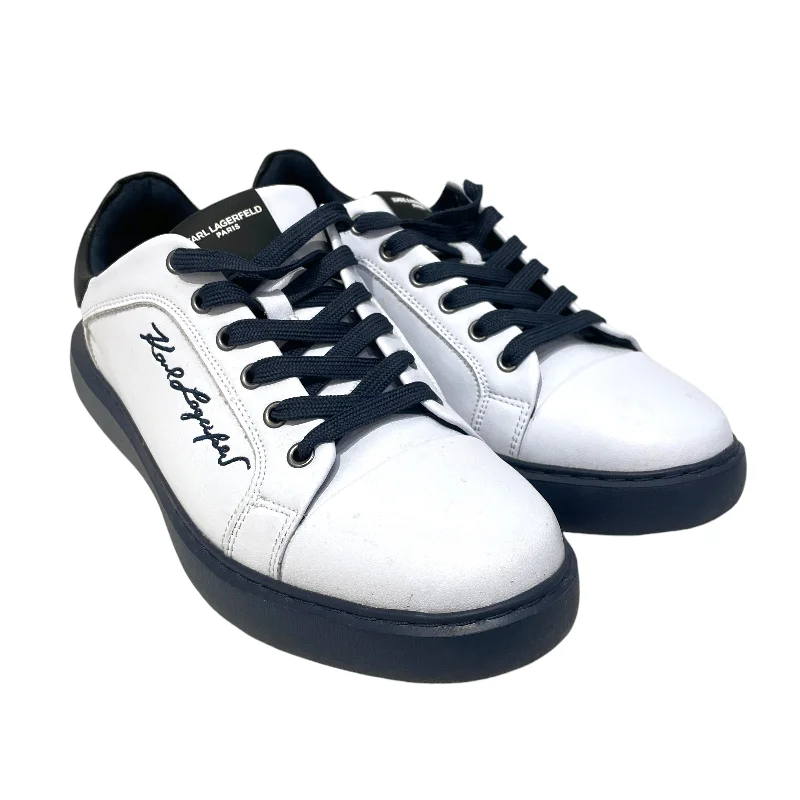 Men's Modern Shoes KARL LAGERFELD/Low-Sneakers/US 11/Leather/WHT/Cylie
