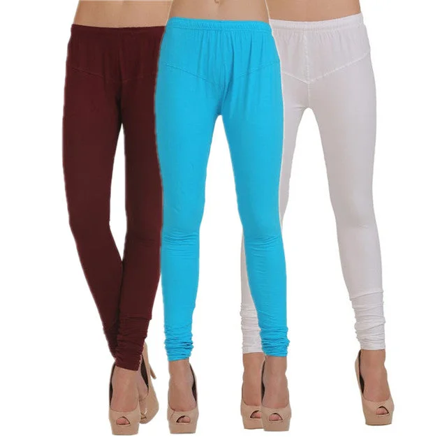 Chic & Cozy Apparel T.T. Women Churidar Legging Pack Of 3