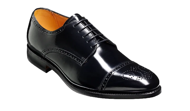 All-Season Boots For Men Perth - Black Hi-Shine Derby Shoe