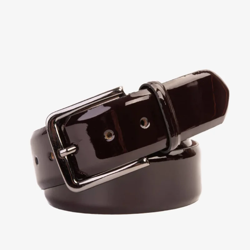 Men's All-Season Boots The Dodoma Burgundy Patent Leather Belt