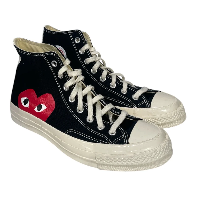 Men's Flexible Shoes COMME des GARCONS/Hi-Sneakers/US 8.5/Cotton/BLK/CONVERSE