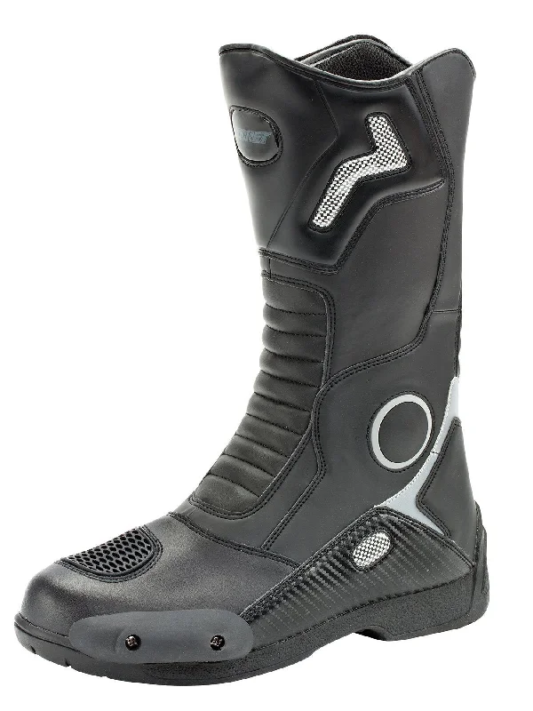 Men's Cozy Boots Joe Rocket 'Ballistic Touring' Men's Black Leather Motorcycle Boot