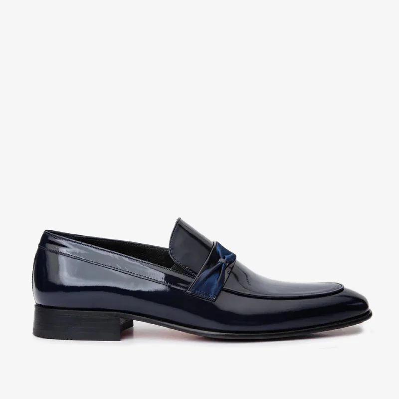 Men's Versatile Shoes The Dodoma Navy Patent Leather Loafer Men Shoe