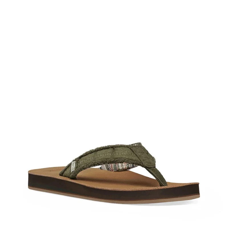 Buy More, Save More On Stylish Shoes Men's Shoes Sanuk FRAID NOT SOFT TOP Casual Flip Flop Sandals 1116736 DARK OLIVE Buy More, Save More On Stylish Shoes Men's Shoes Sanuk FRAID NOT SOFT TOP Casual Flip Flop Sandals 1116736 DARK OLIVE