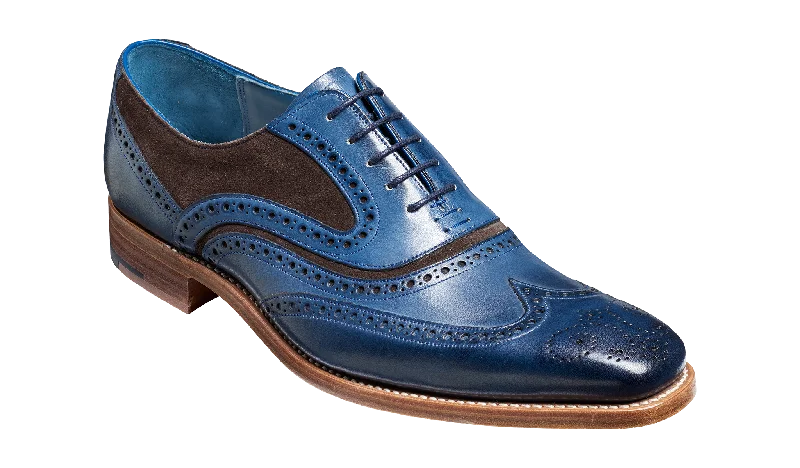 Men's Breathable Shoes Mcclean - Navy Hand Painted / Choc Suede