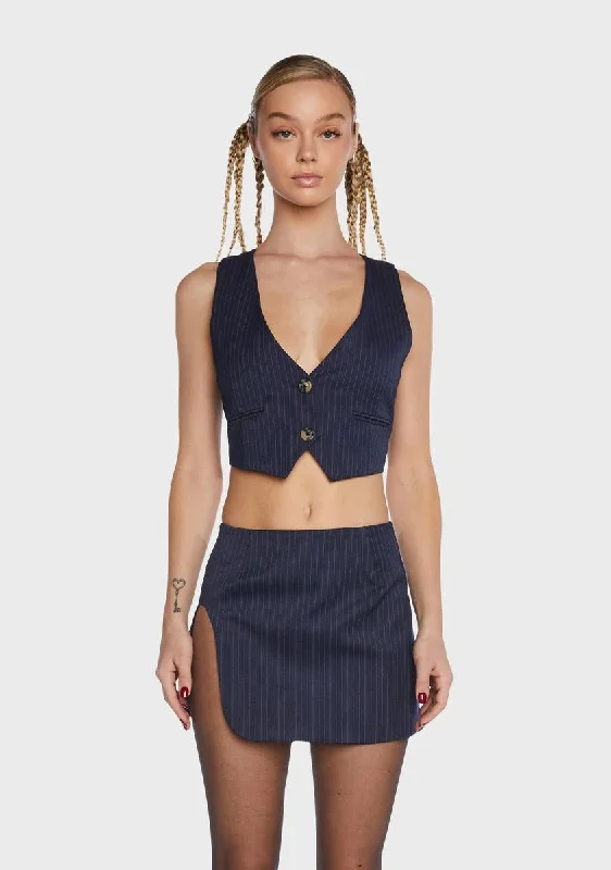 Urban Femme Streetwear Zayne Pinstripe Vest