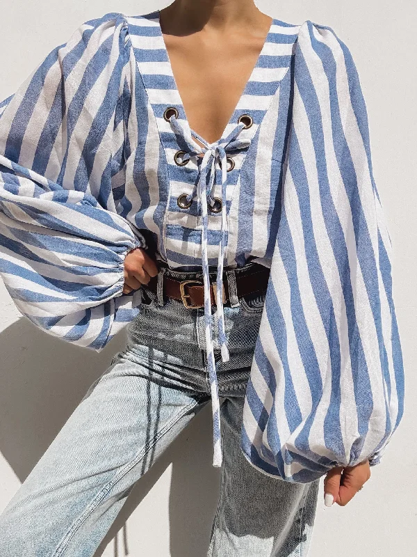 Sale Clothes Online Deep End Stripe Blouse