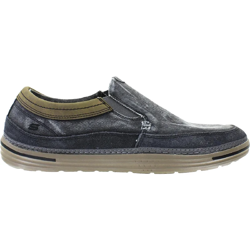 Men's Fashionable Shoes Men's Skechers Landen Steller Charcoal Canvas