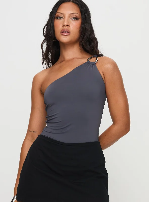 Clothes Sales Talija One Shoulder Bodysuit Slate