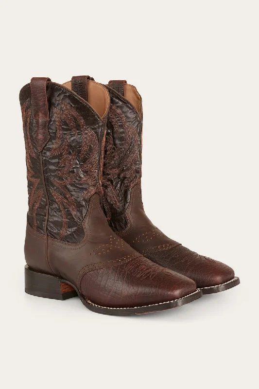 Men's Premium Shoes Longreach Mens Saddle Boot - Coffee