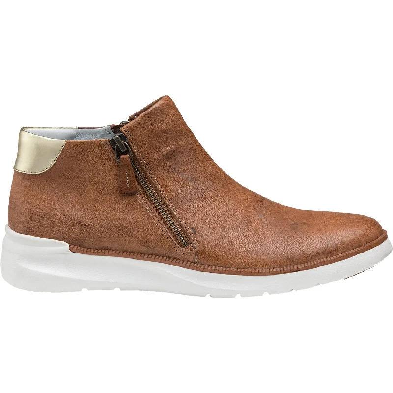 All-Season Boots For Men Women's Johnston & Murphy Emery Zip Cognac Sheepskin Leather