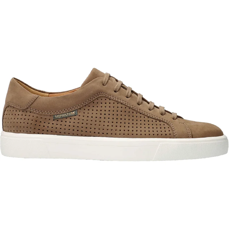 Men's Soft Shoes Men's Mephisto Carl Perf Taupe Nubuck
