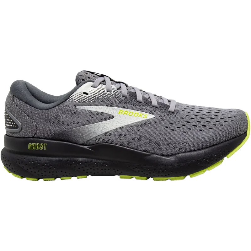 Men's Breathable Shoes Men's Brooks Ghost 16 Primer/Grey/Lime Mesh