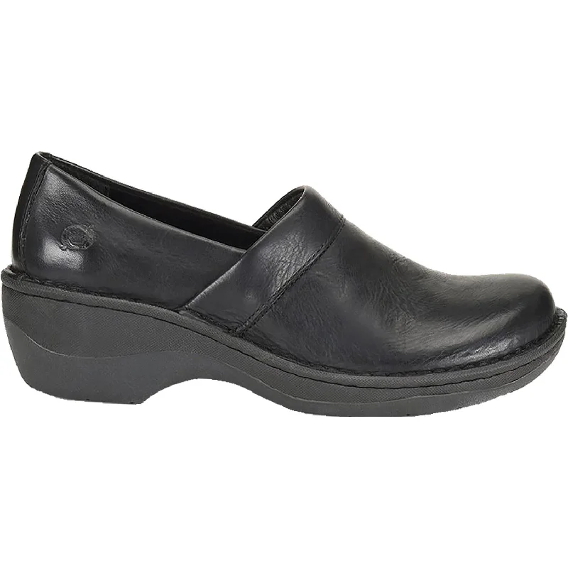 Men's Cushioned Shoes Women's Born Toby Duo Black Leather
