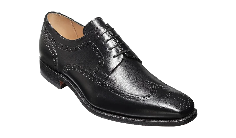 Refresh Your Shoe Collection With Amazing Deals Larry - Black Calf Brogue Derby Shoe