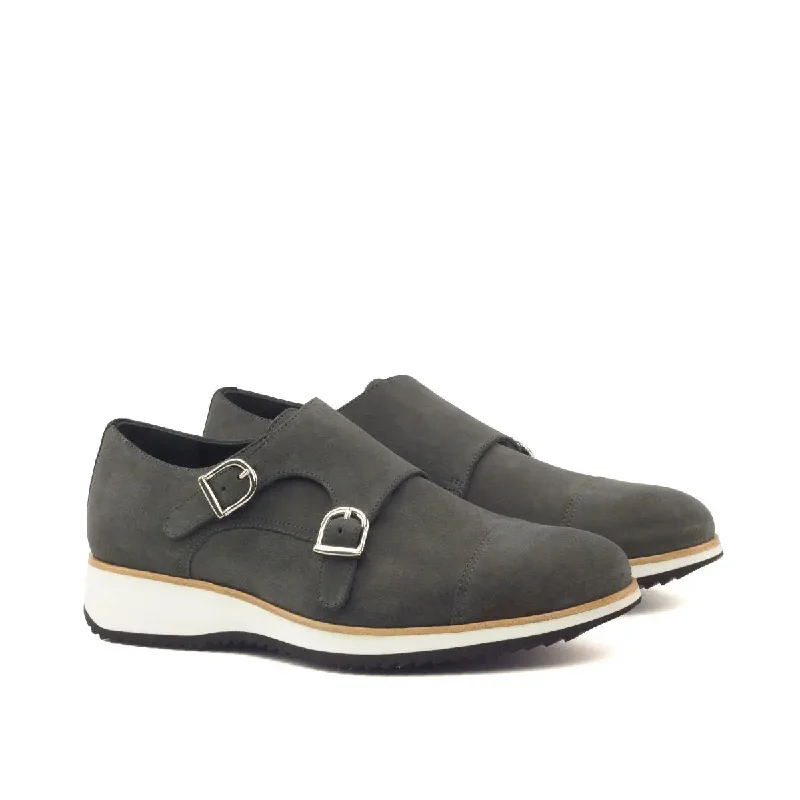 Special Holiday Sale On Premium Shoes DapperFam Monaco in Grey / Black Men's Lux Suede Double Monk Special Holiday Sale On Premium Shoes DapperFam Monaco in Grey / Black Men's Lux Suede Double Monk