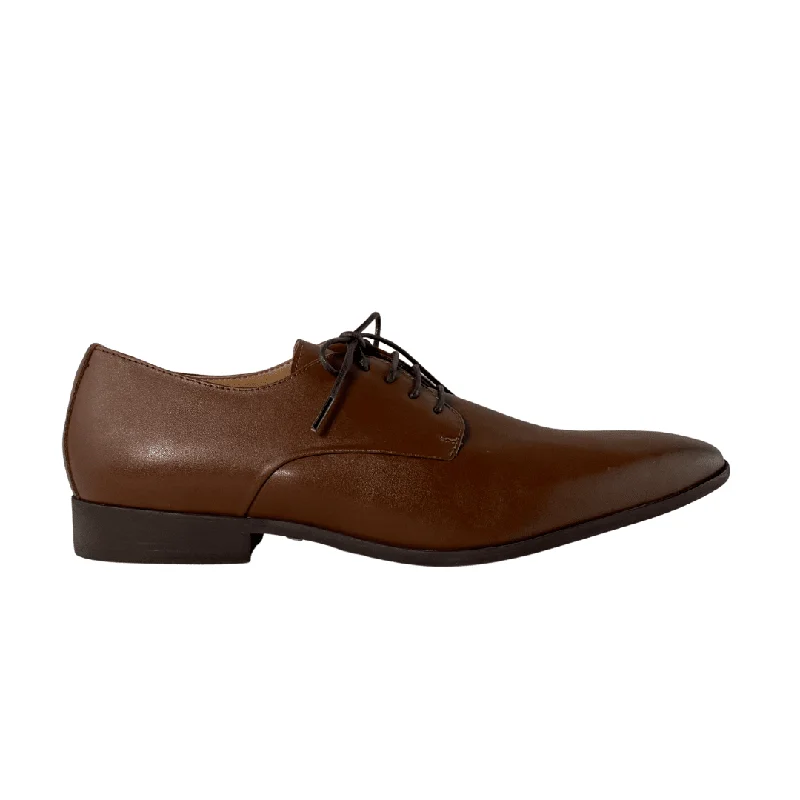 Men's Minimalist Boots 'Nero' Men's Vegan Derby Shoe by Zette Shoes - Cognac
