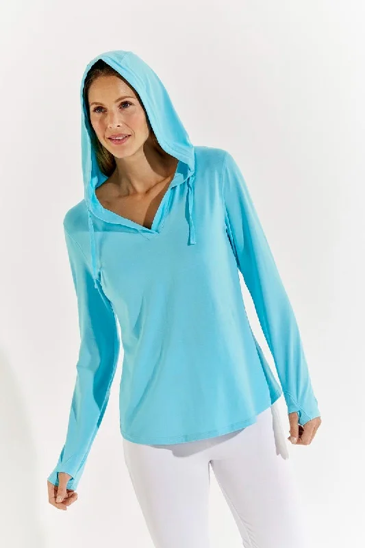 Clothing Store Women's Catalina Hoodie Tunic Top  | Aruba Blue