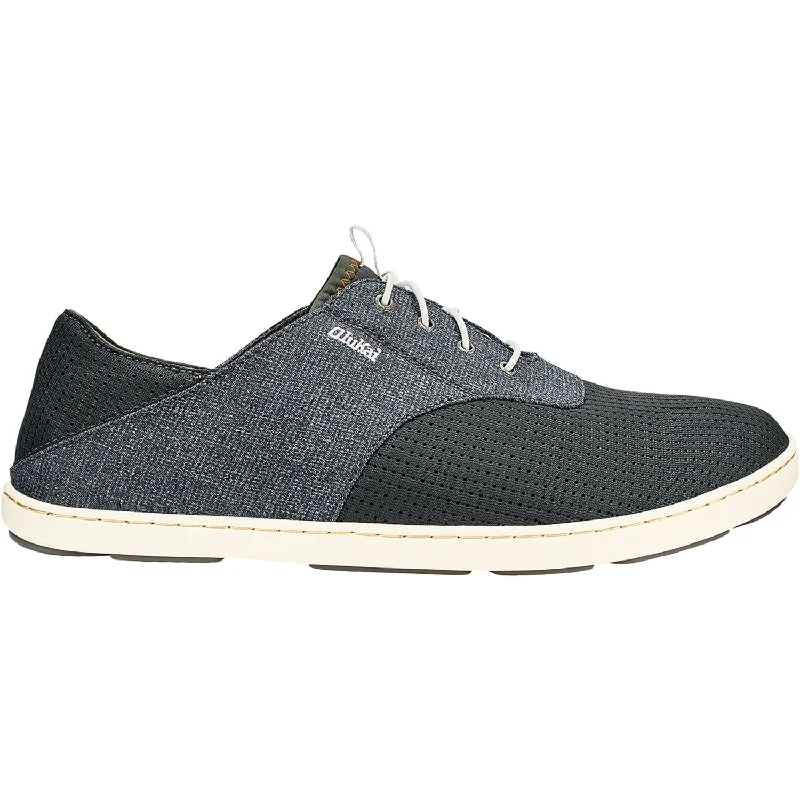 Men's Cozy Shoes Men's OluKai Nohea Moku Dark Shadow/Dark Shadow Canvas/Mesh