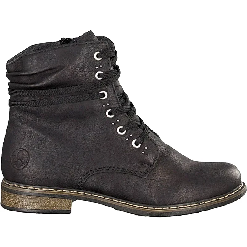Men's Lightweight Boots Women's Rieker 71218-00 Black Synthetic