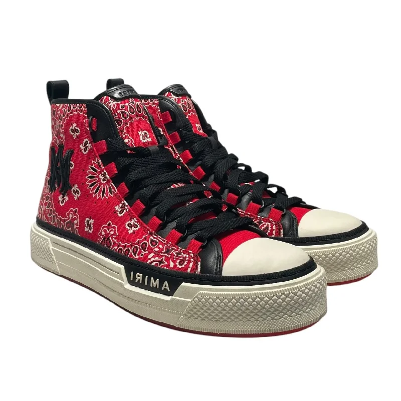 Men's Premium Shoes AMIRI/Hi-Sneakers/US 10/All Over Print/Cotton/RED/