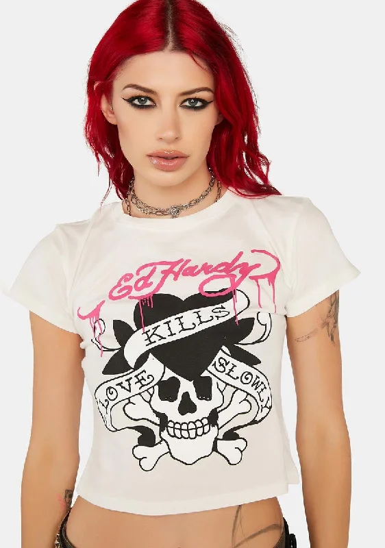 Clothes For Woman Love Kills Slowly Graphic Tee