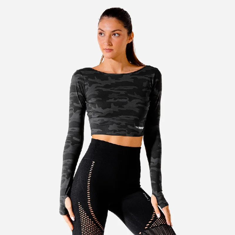 Timeless Elegance Warrior Crop Tee - Camo