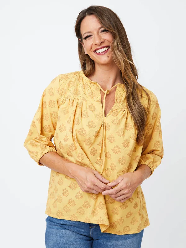 Graceful Fashion Devi Blouse - Floral Stamp Sundial