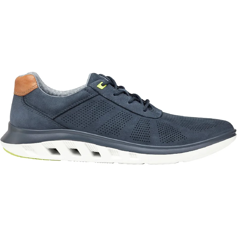 Clearance Sale On Men's Shoes Men's Johnston & Murphy Activate U-Throat Navy Nubuck