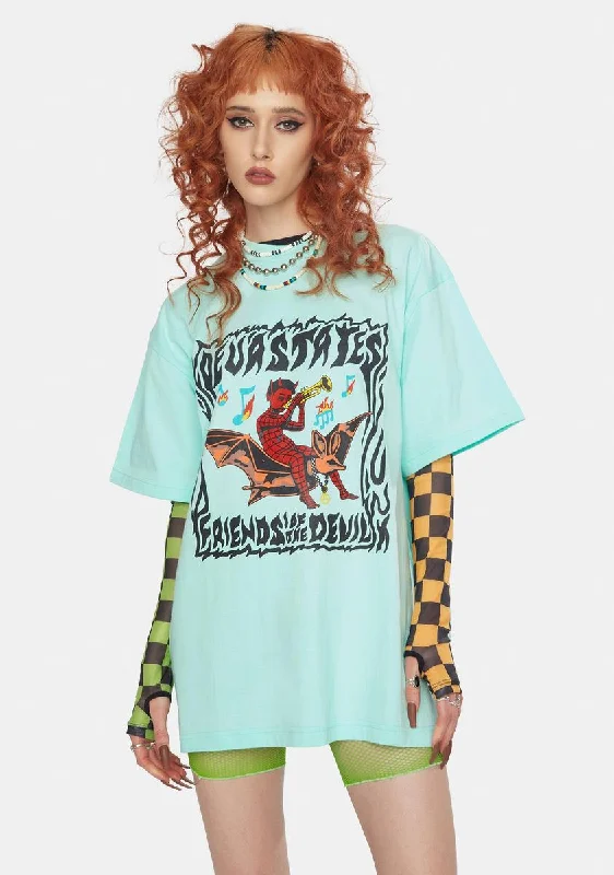 Trendy Women's Fashion Devil Graphic Tee